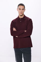 Springfield Polo  b&aacute;sico manga larga Springfrield rojo