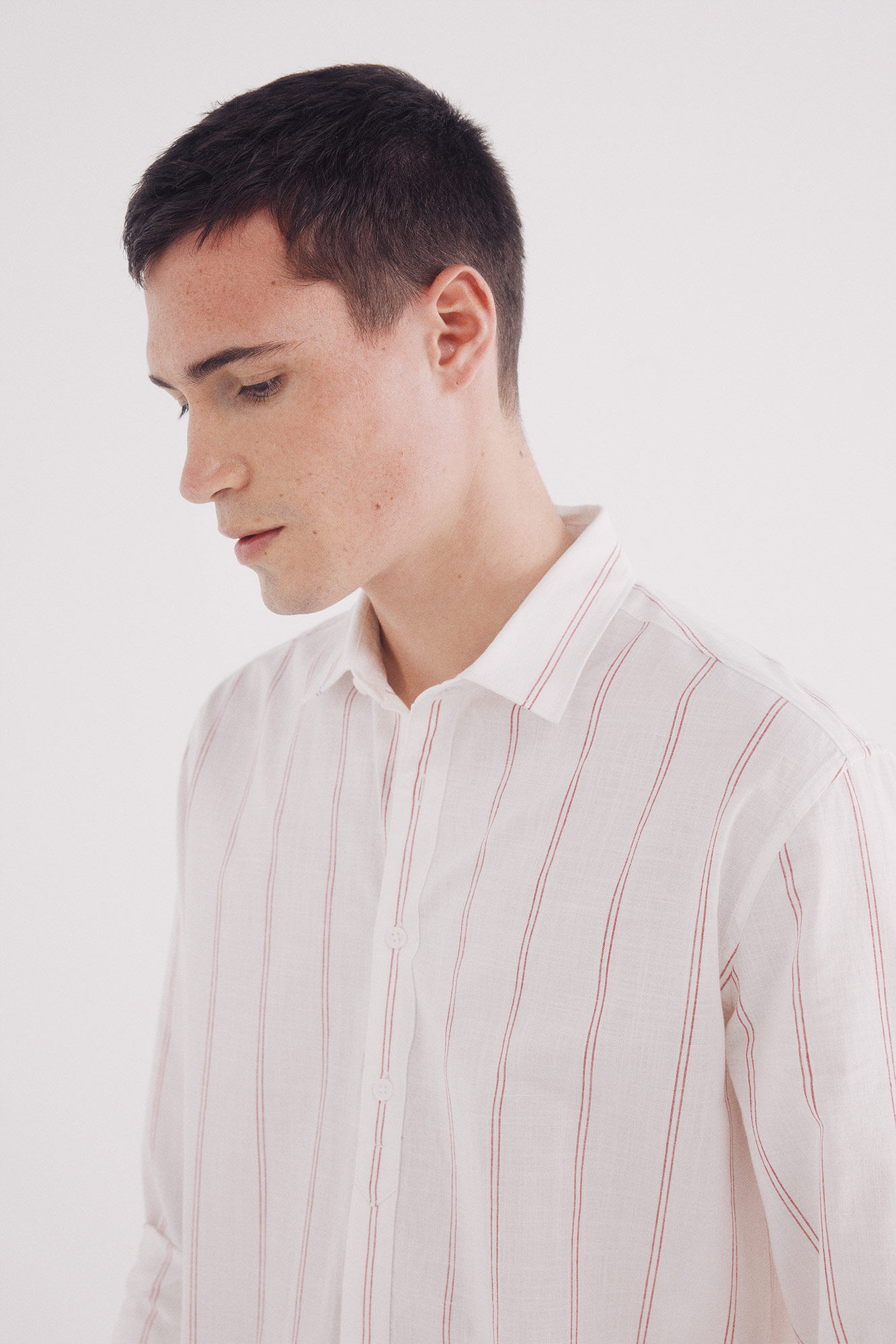 Springfield Camisa polera rayas natural