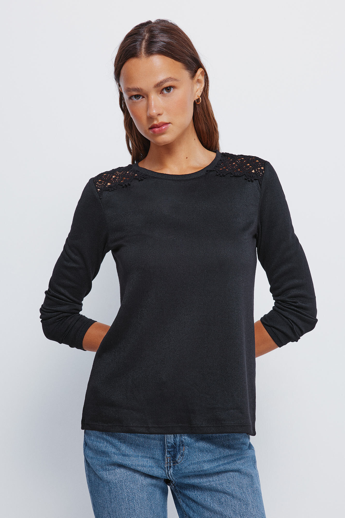 Springfield Playera con hombros al crochet
