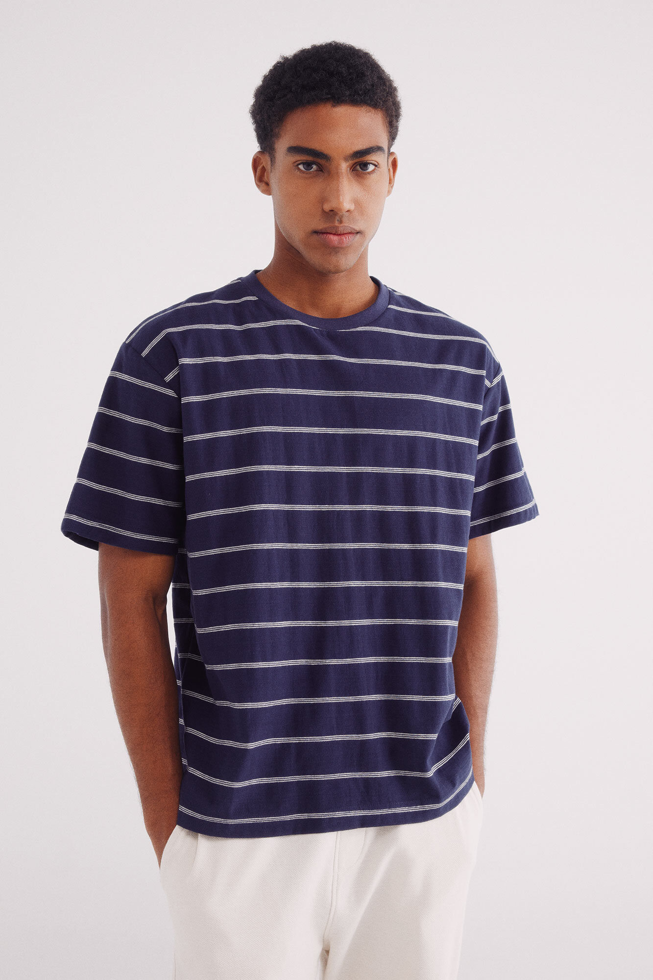 Springfield Playera algod&oacute;n slub rayas