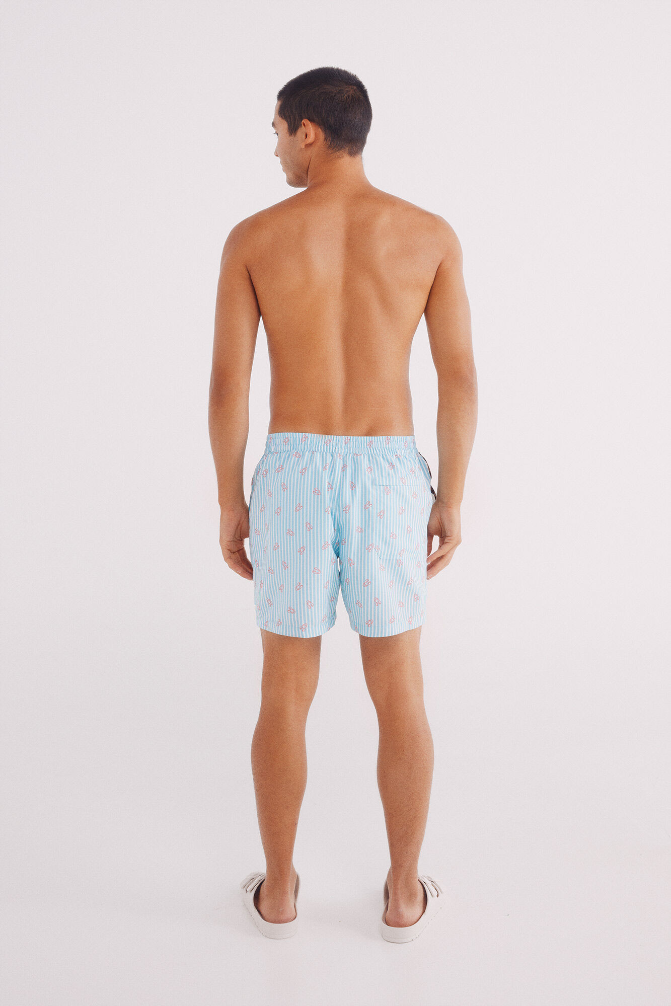 Springfield Ba&ntilde;ador  estampado langostas turquesa