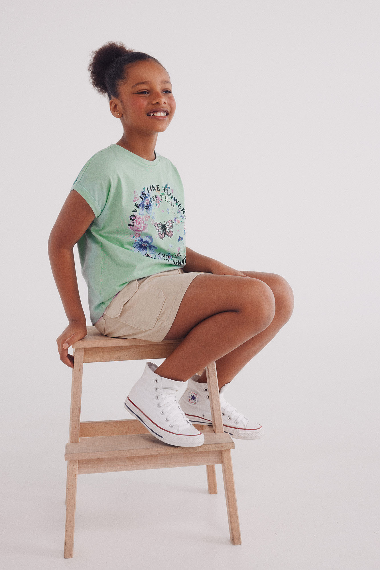Springfield Kids Playera mariposa ni&ntilde;a verde