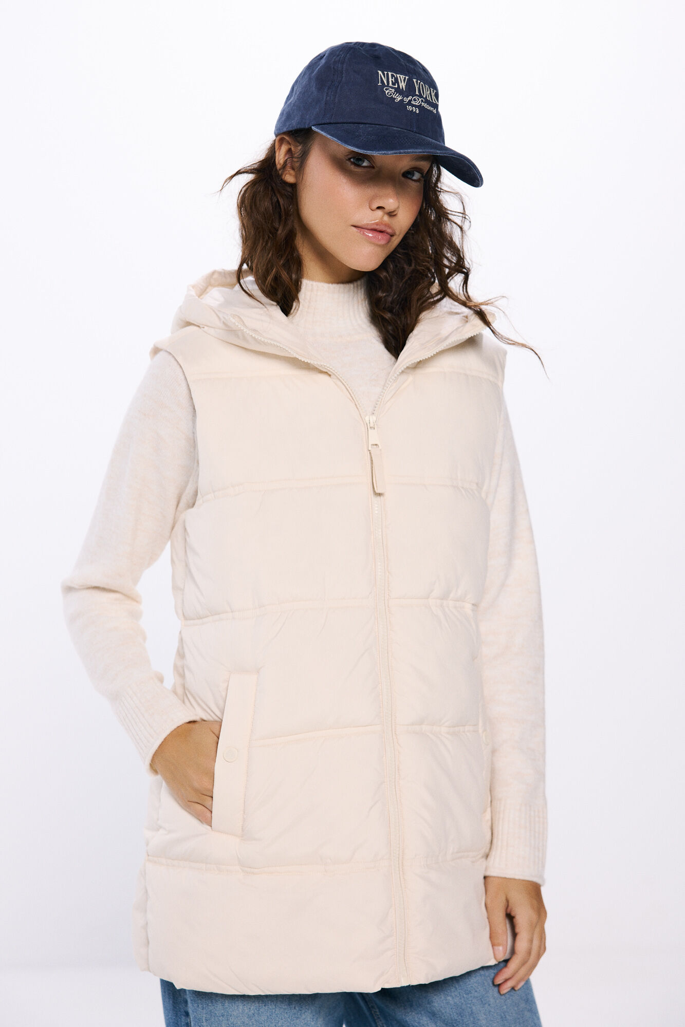 Springfield Chaleco acolchado repelente al agua beige