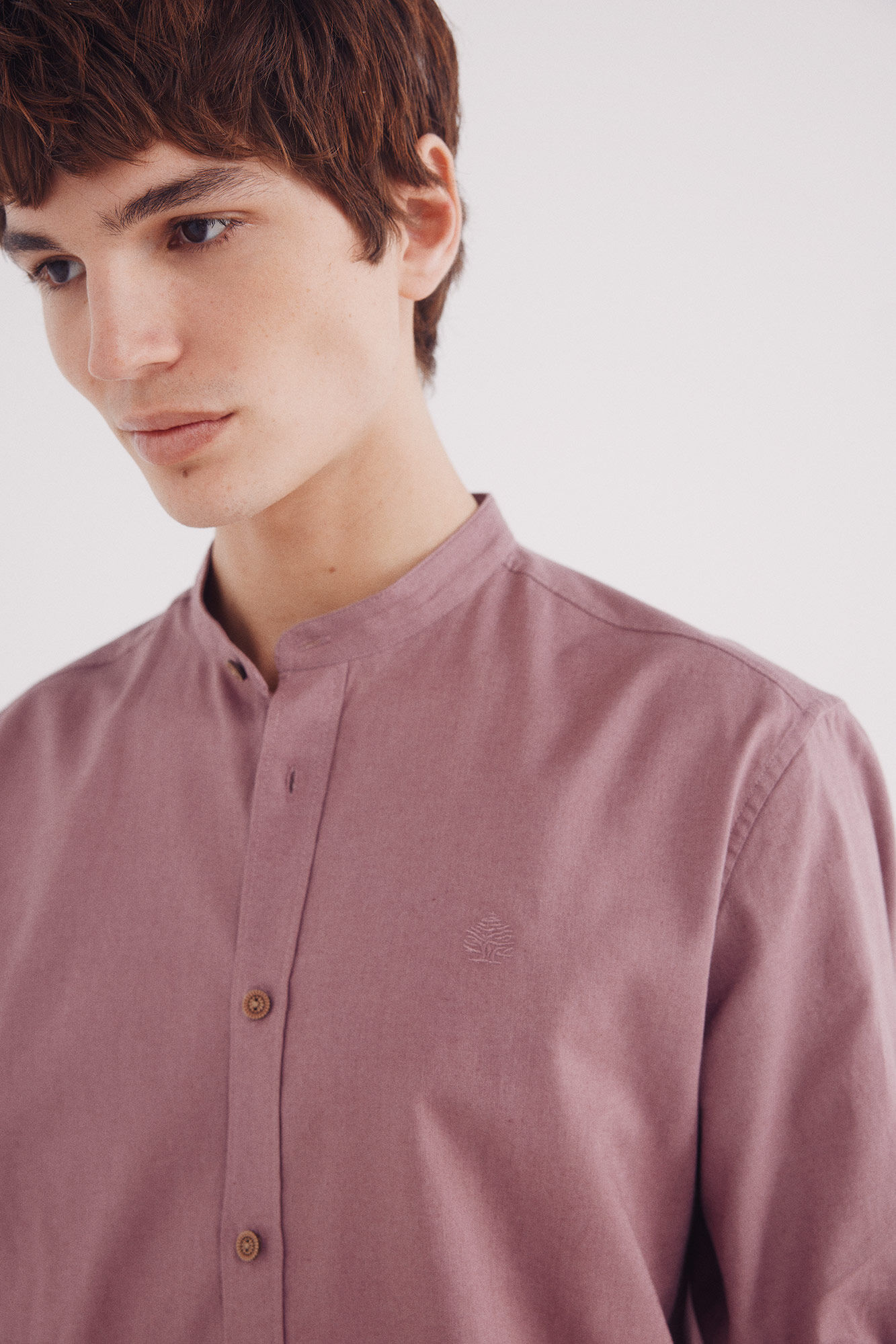 Springfield Camisa mao lino fucsia