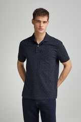Springfield Polo piqu&eacute; estampado all over regular fit marino