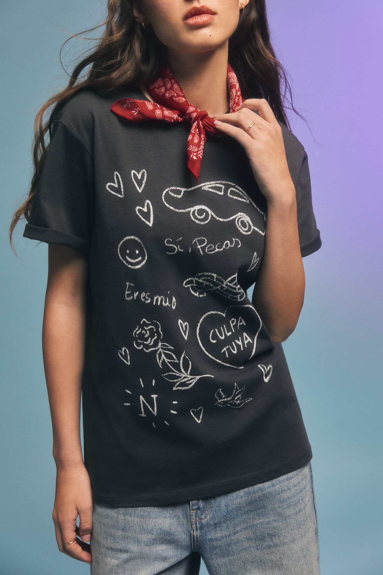 Springfield Playera gr&aacute;fica gris