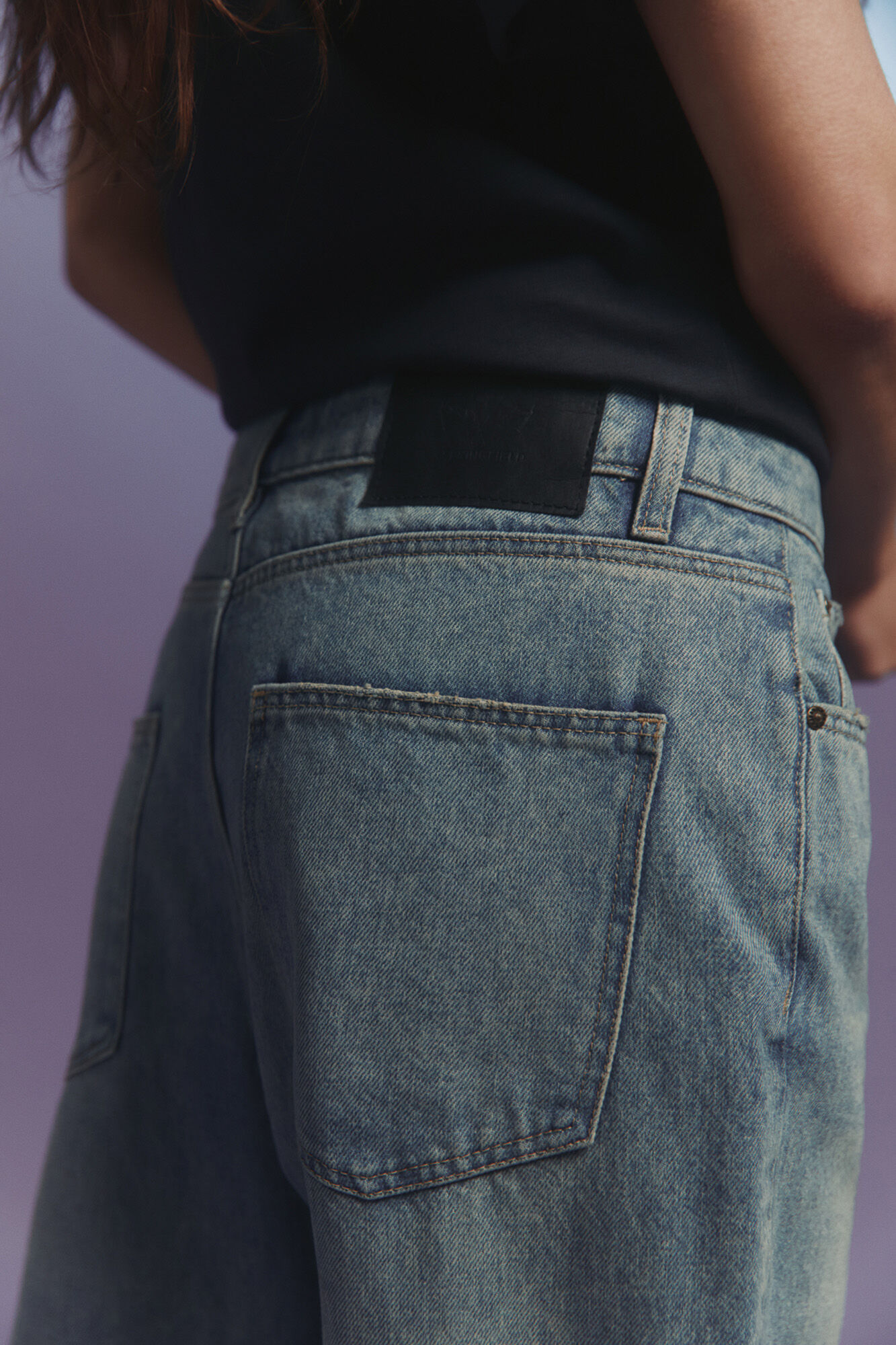 Springfield Jeans corazones bordados azul