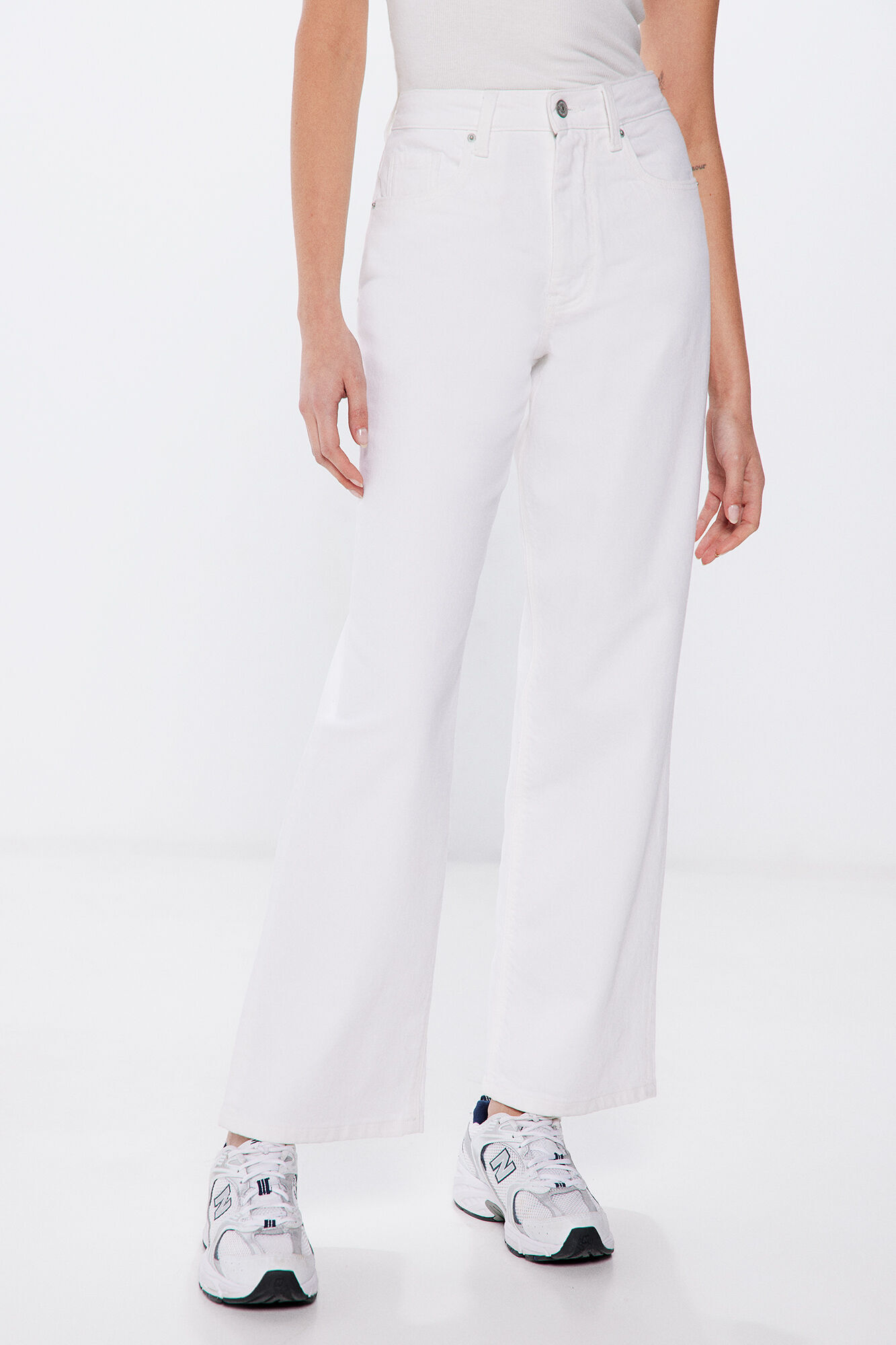 Springfield Jeans straight wide color natural