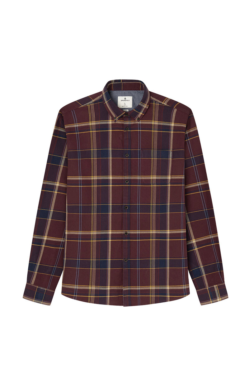 Springfield Camisa cuadros rojo