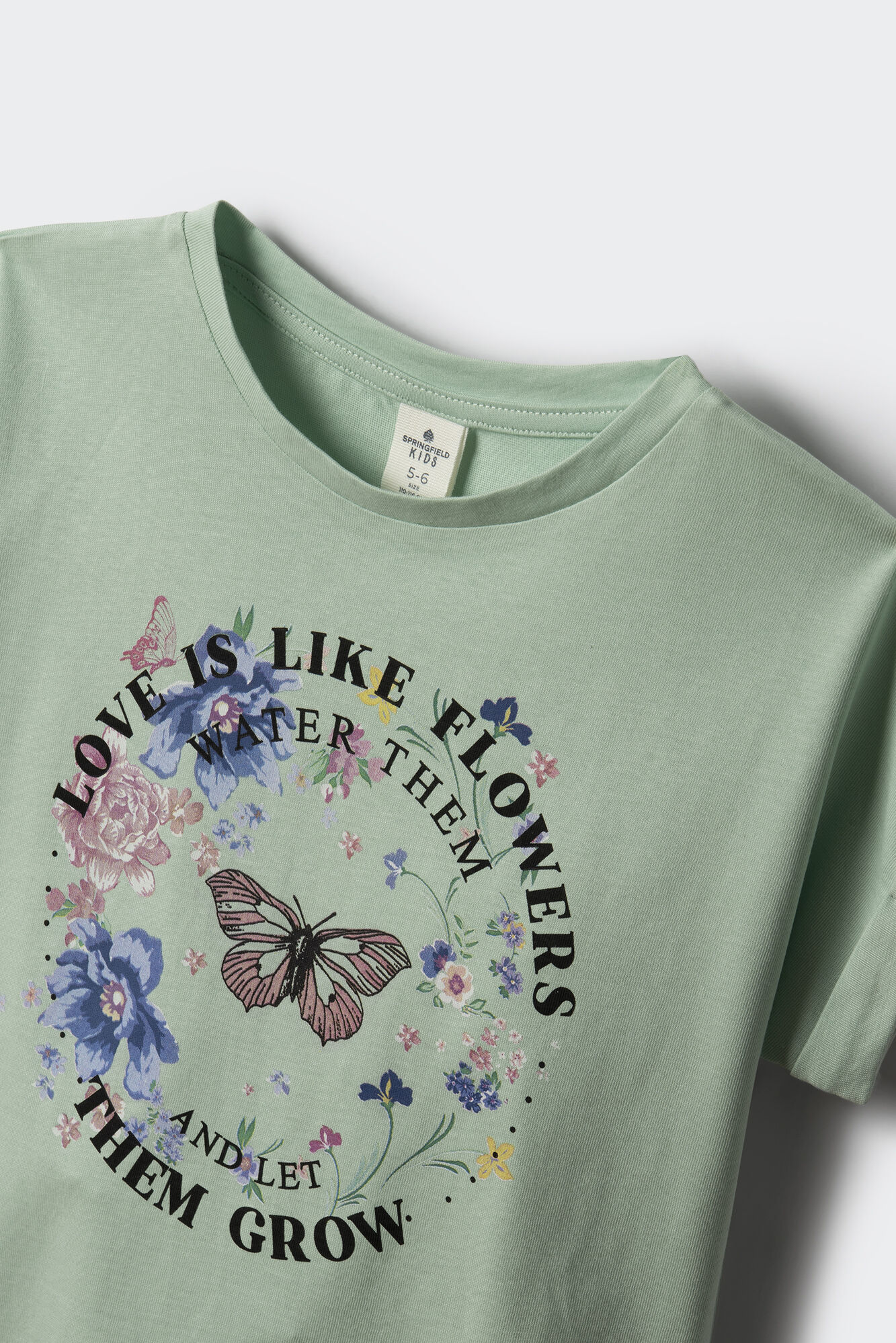 Springfield Kids Playera mariposa ni&ntilde;a verde