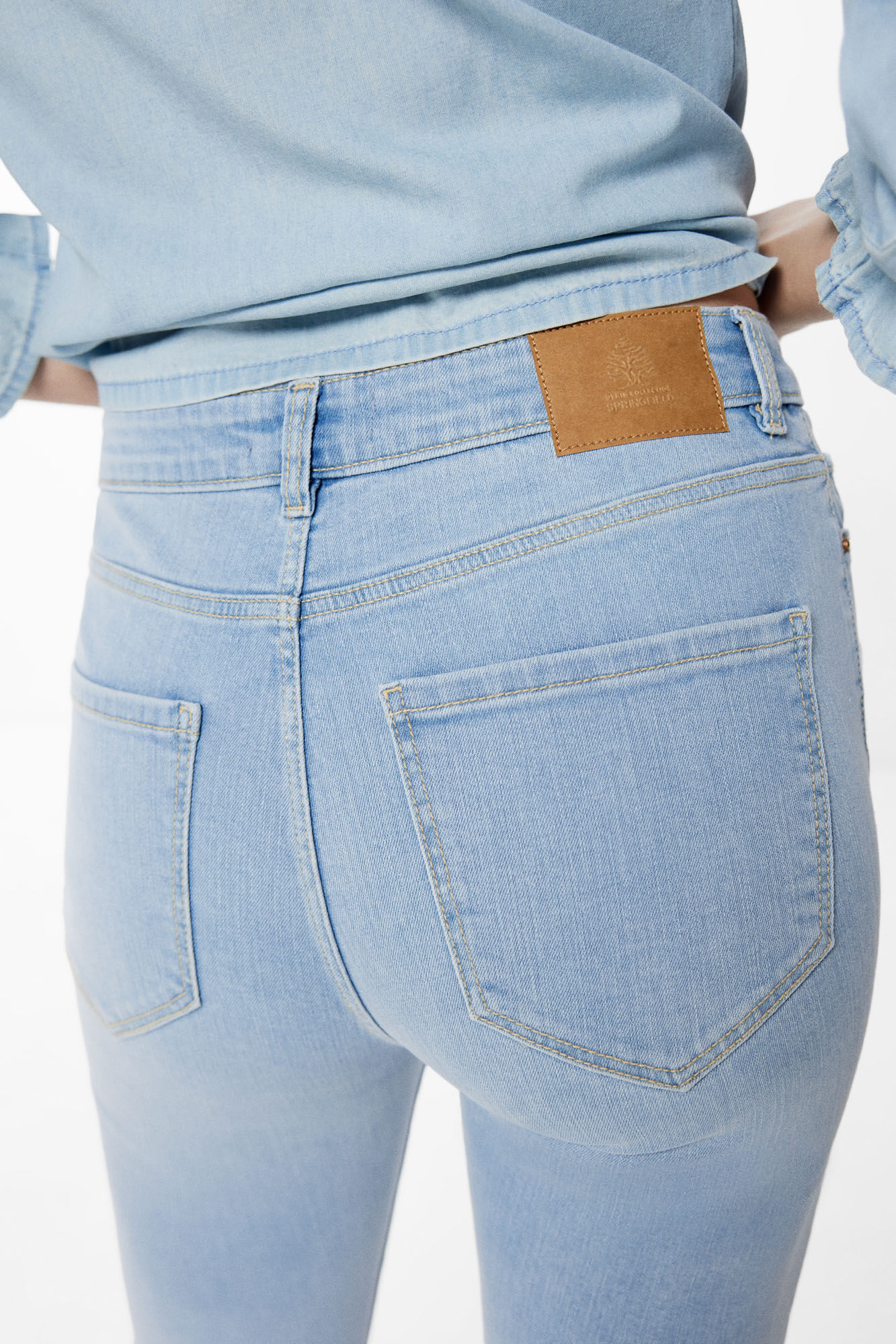 Springfield Jeans Kick Flare azul tinta