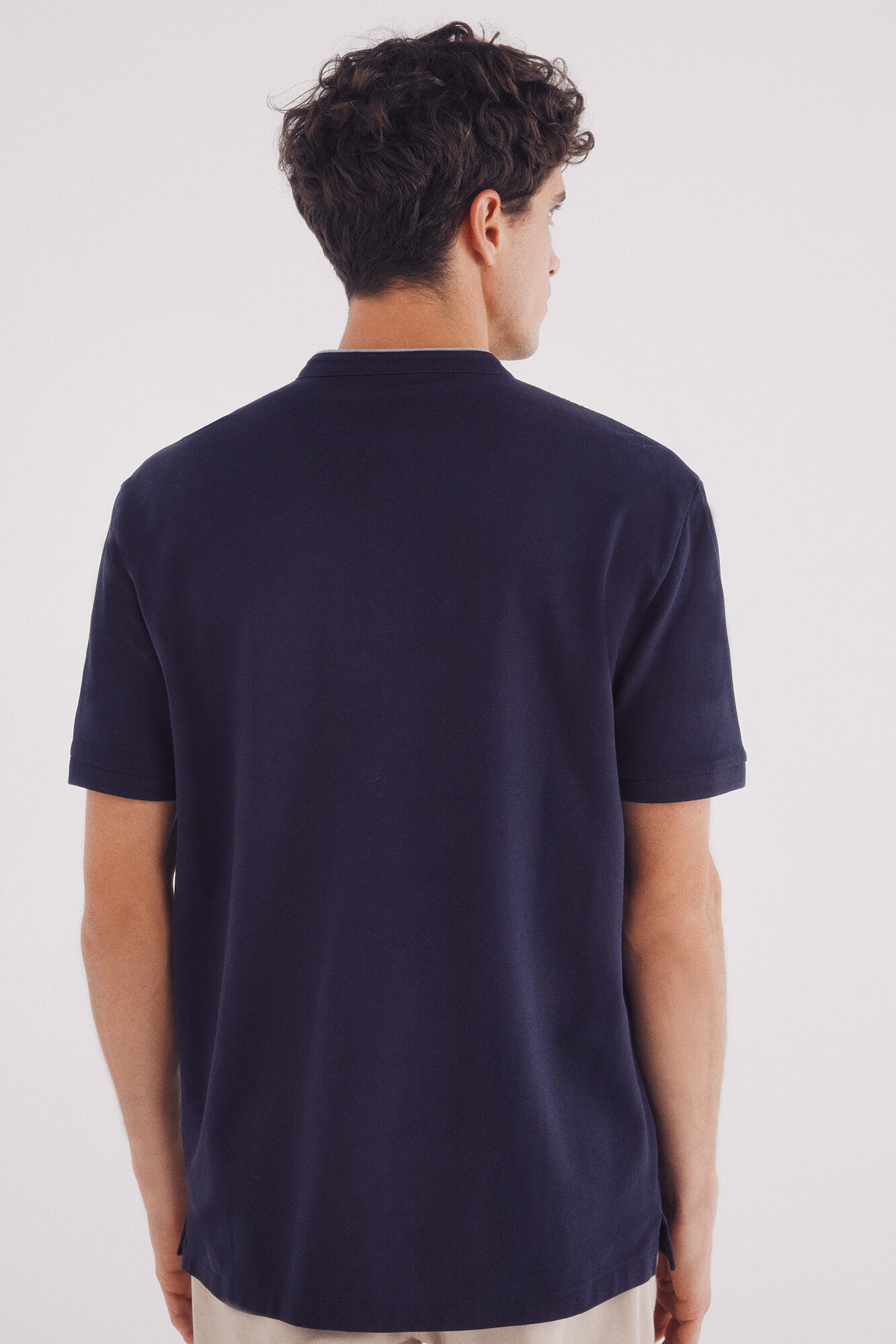 Springfield Polo piqu&eacute; mao regular fit marino