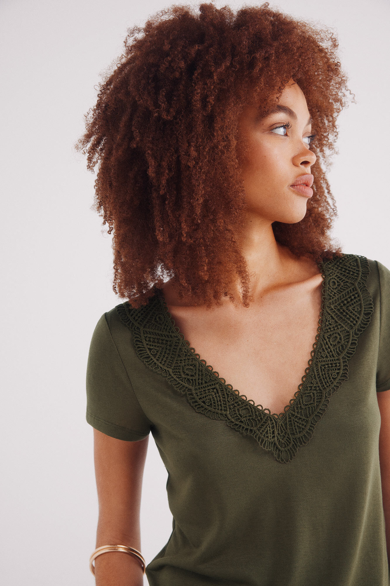 Springfield Playera escote crochet