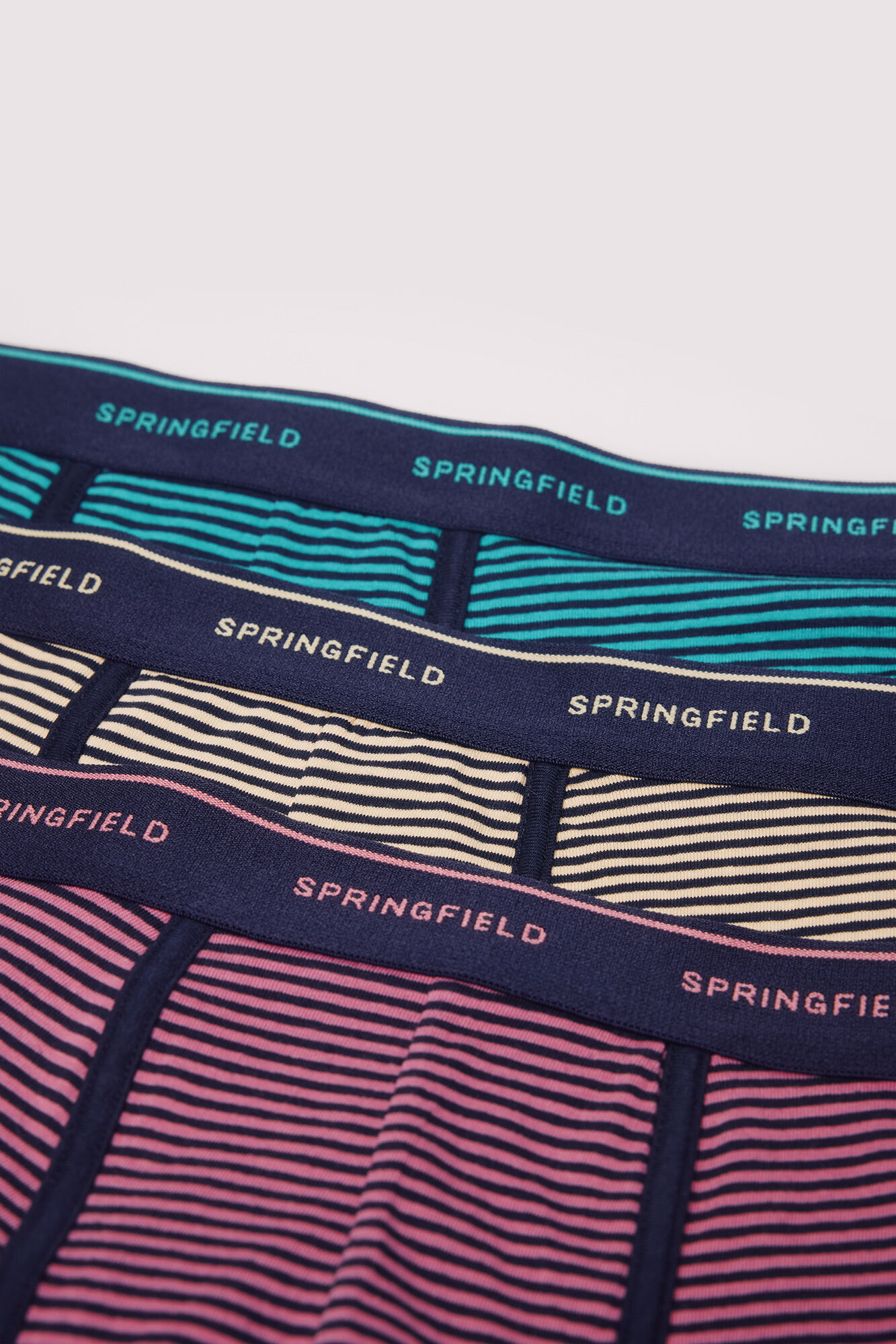 Springfield Pack 3 b&oacute;xeres rayas azul
