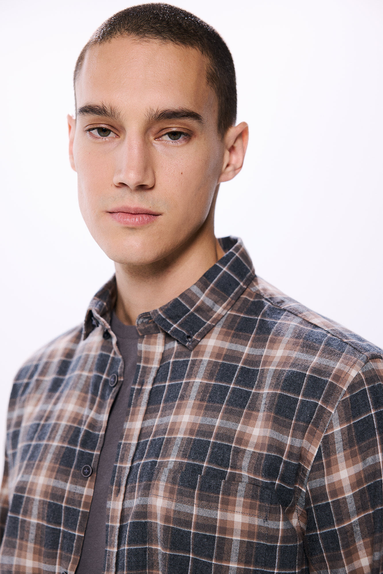 Springfield Camisa cuadros melange