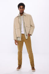 Springfield Pantal&oacute;n color slim fit nude