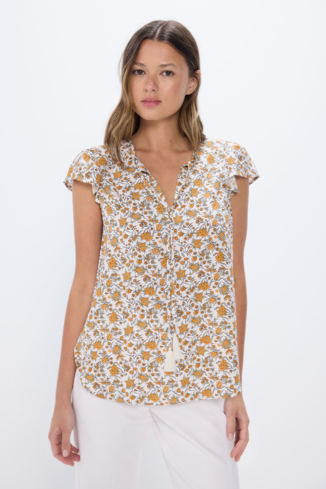Springfield Blusa fluida estampada