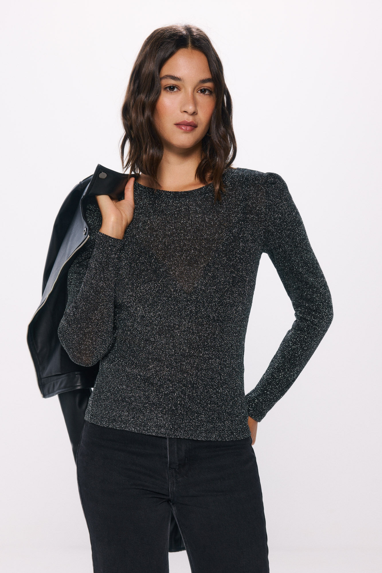 Springfield Playera tejido cortado lurex