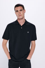 Springfield Polo piqu&eacute; basico regular fit negro