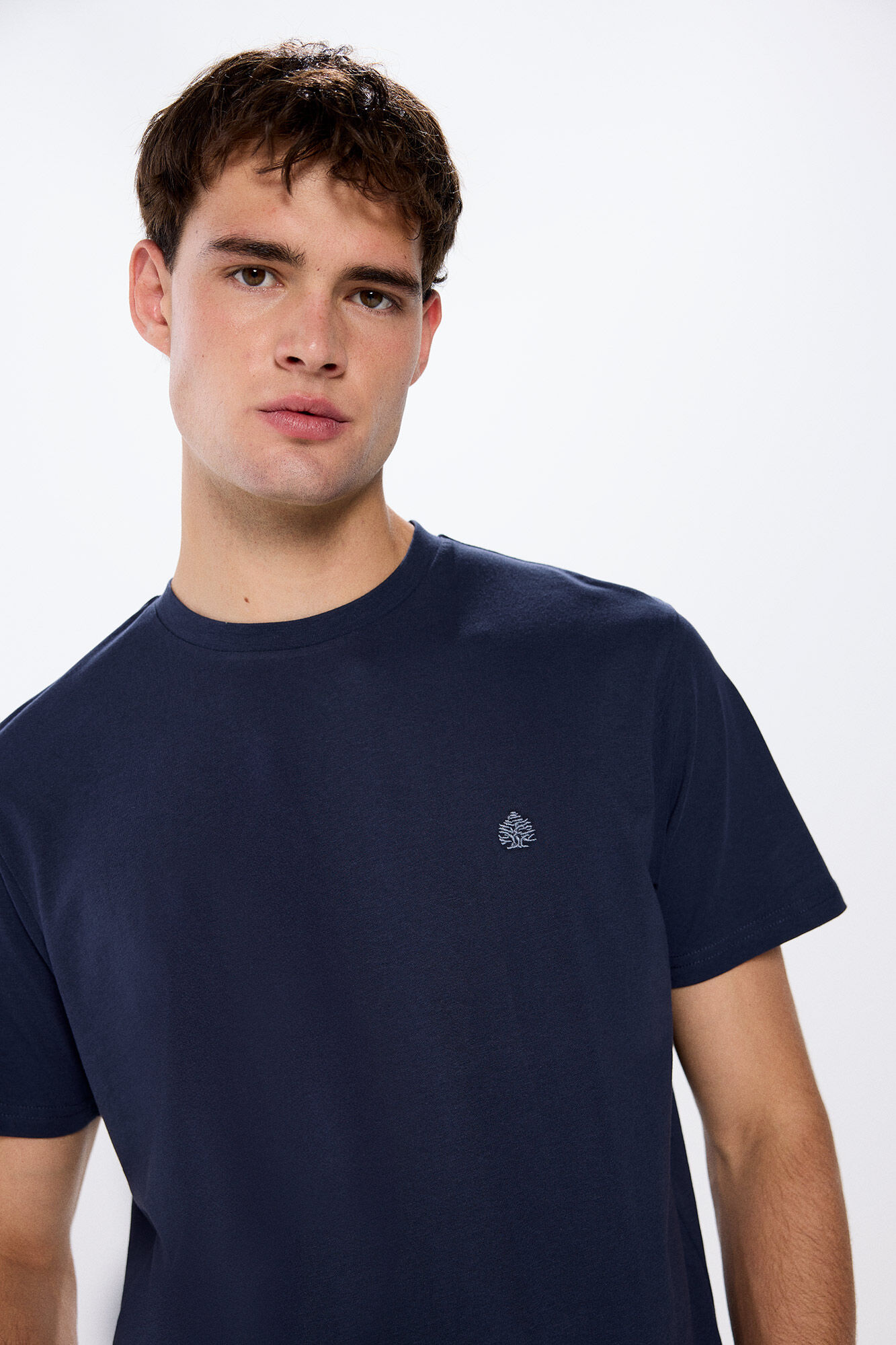 Springfield Playera b&aacute;sica cuello redondo azulado