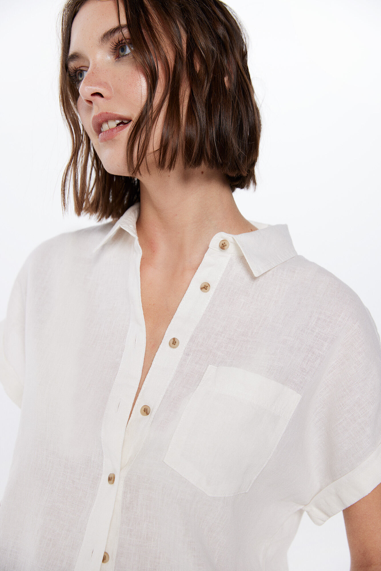 Springfield Blusa bolsillo M/C algod&oacute;n