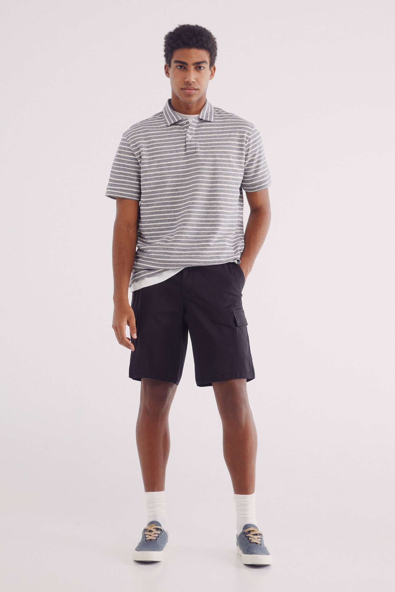 Springfield Bermudas cargo felpa azul