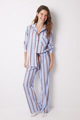 Women'secret Pijama camisera larga 100% algod&oacute;n rayas estampado