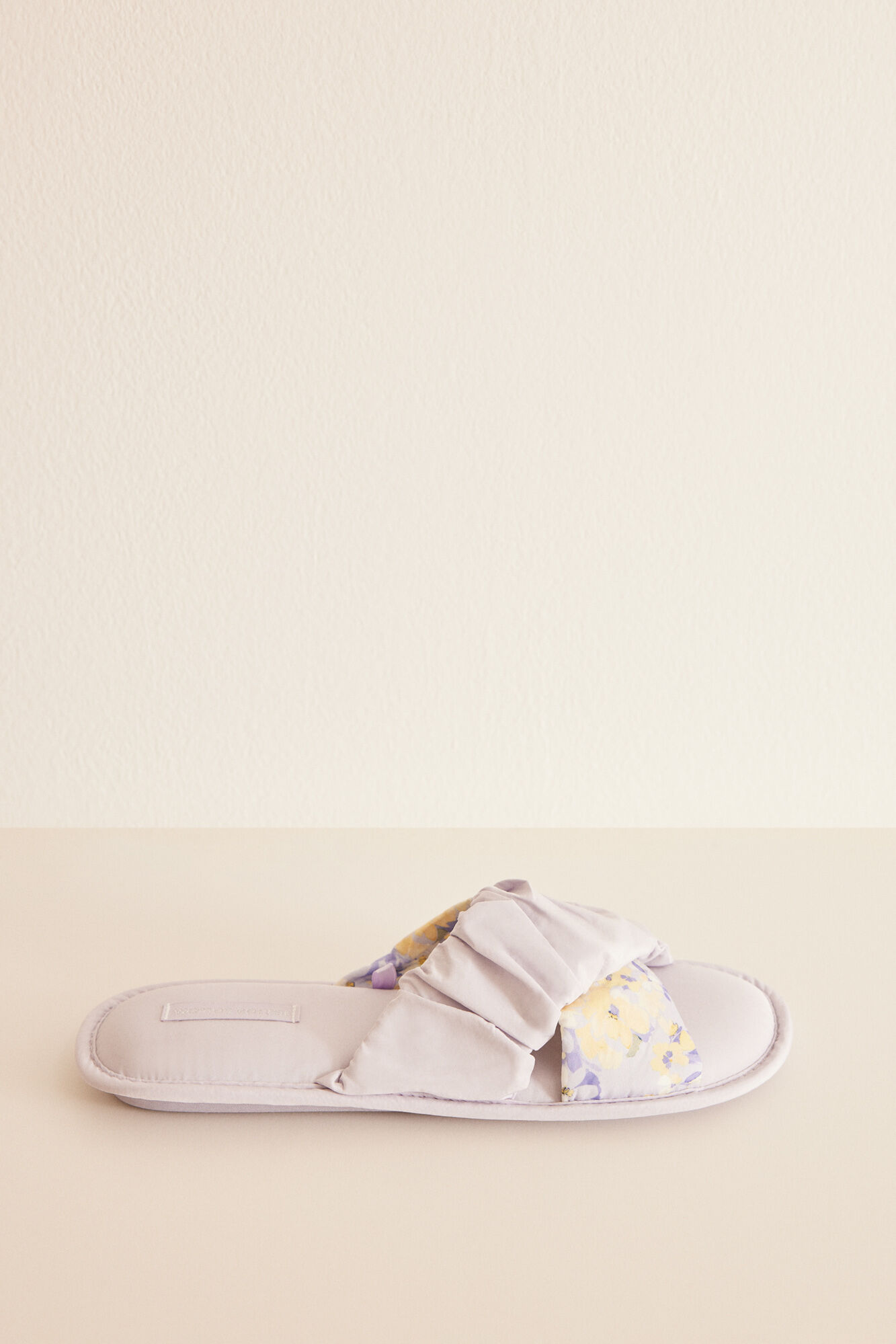 Women'secret Pantuflas casa tiras cruzadas lila morado/lila
