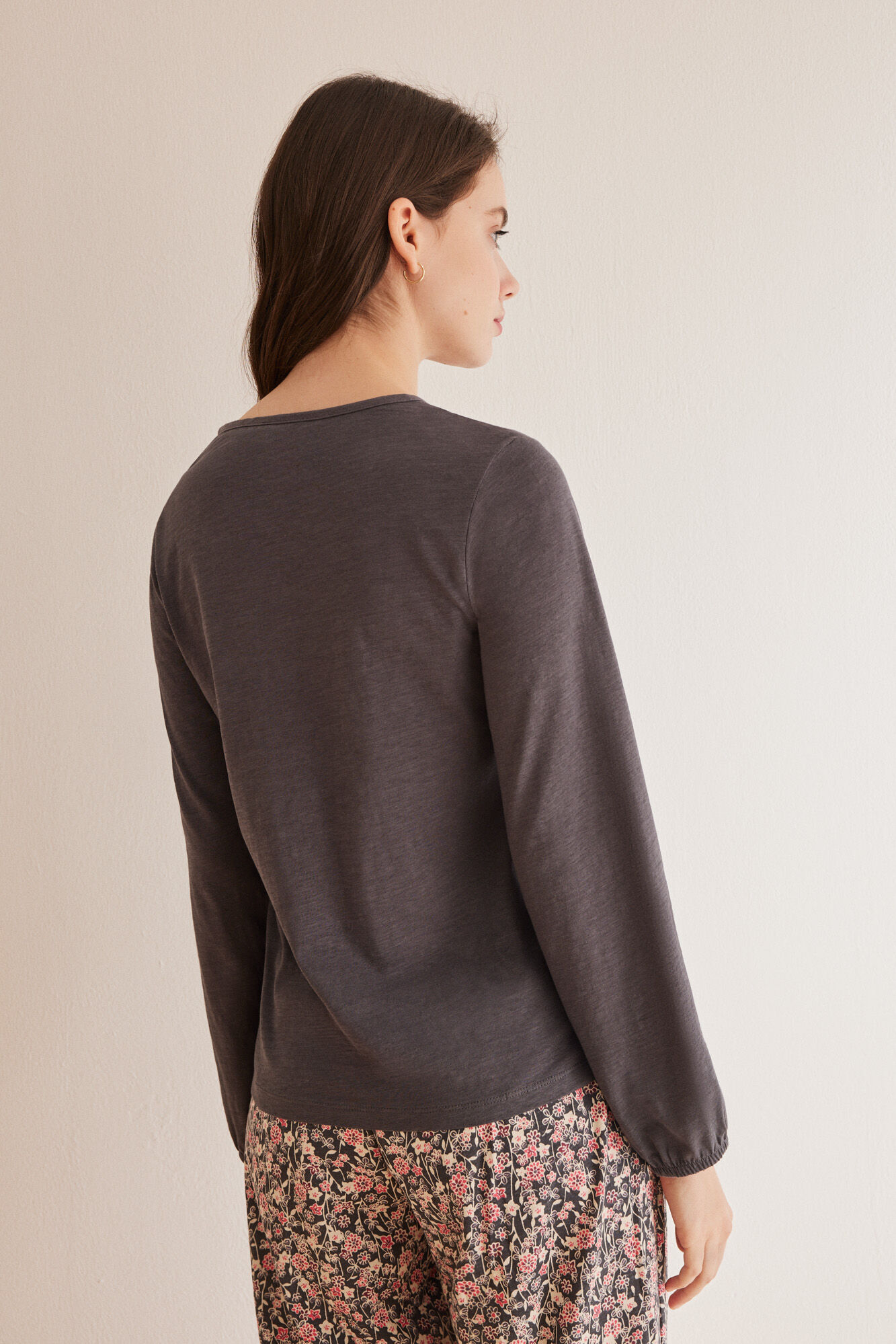 Women'secret Playera evas&eacute; 100% algod&oacute;n gris gris