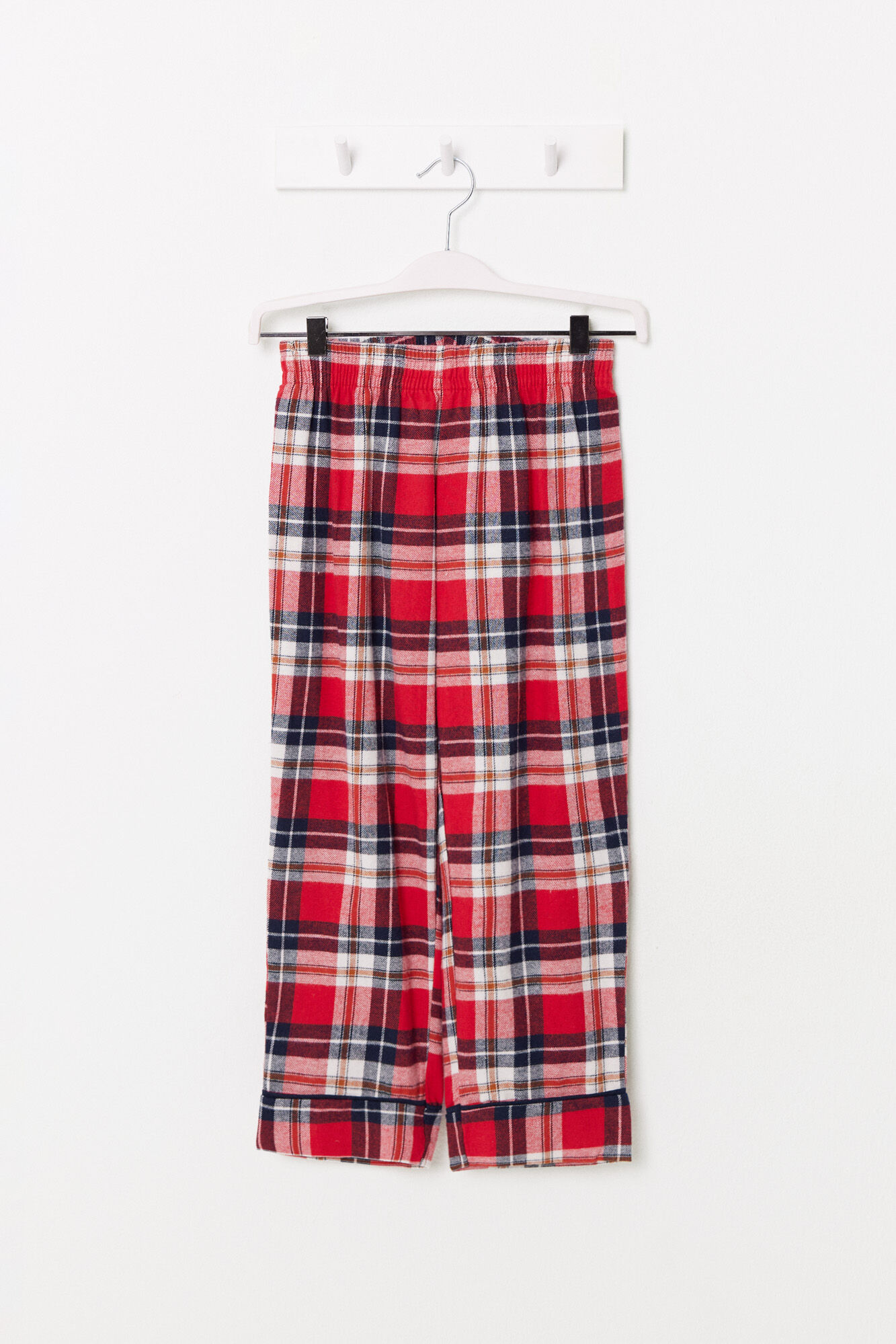 Women'secret Pijama infantil camisera cuadros rojo 100% algod&oacute;n estampado