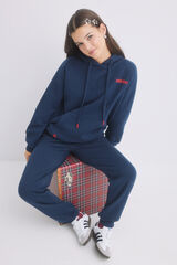 HI&BYE Pantal&oacute;n jogger felpa azul navy azul