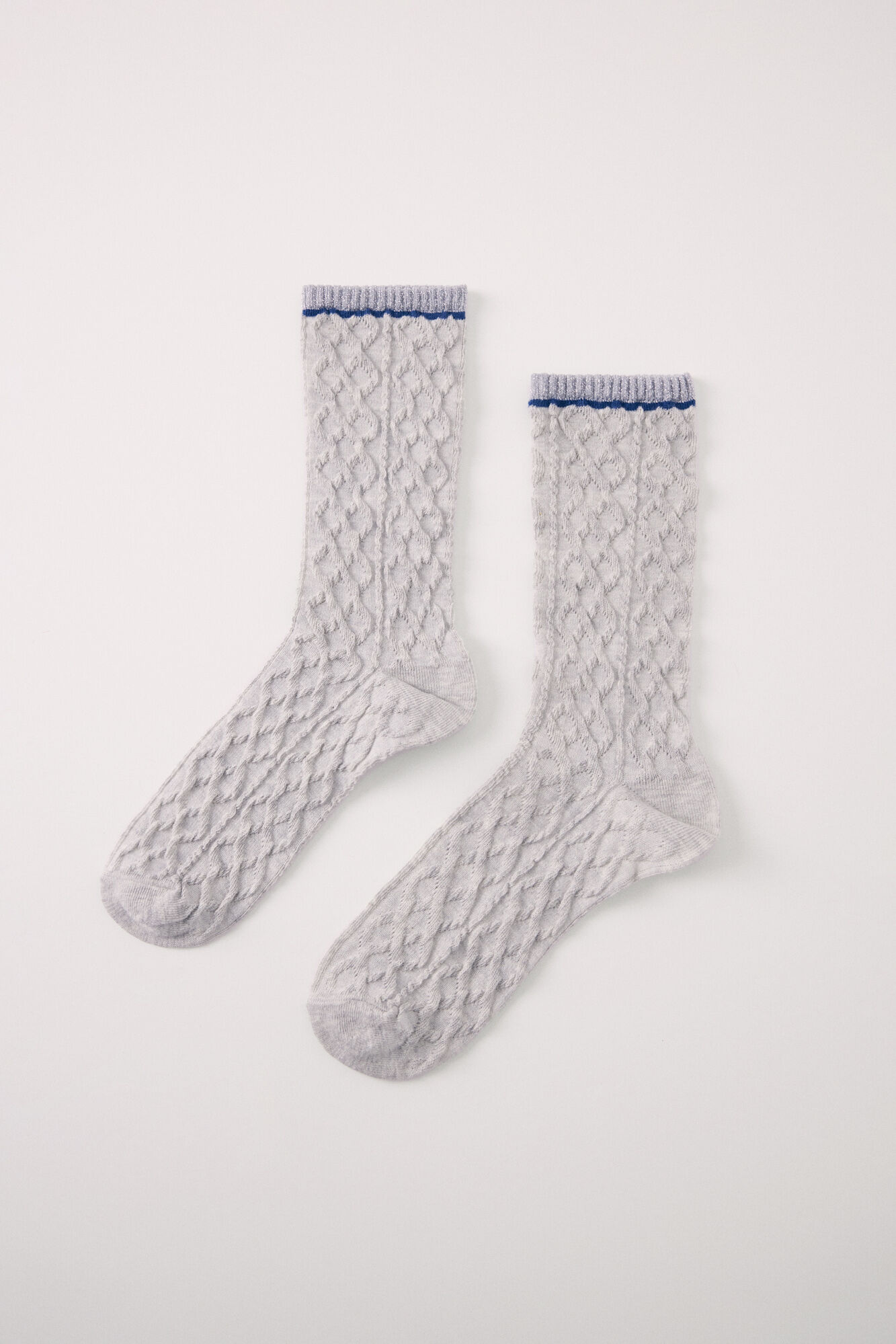 Women'secret Calcetines largos gris lurex