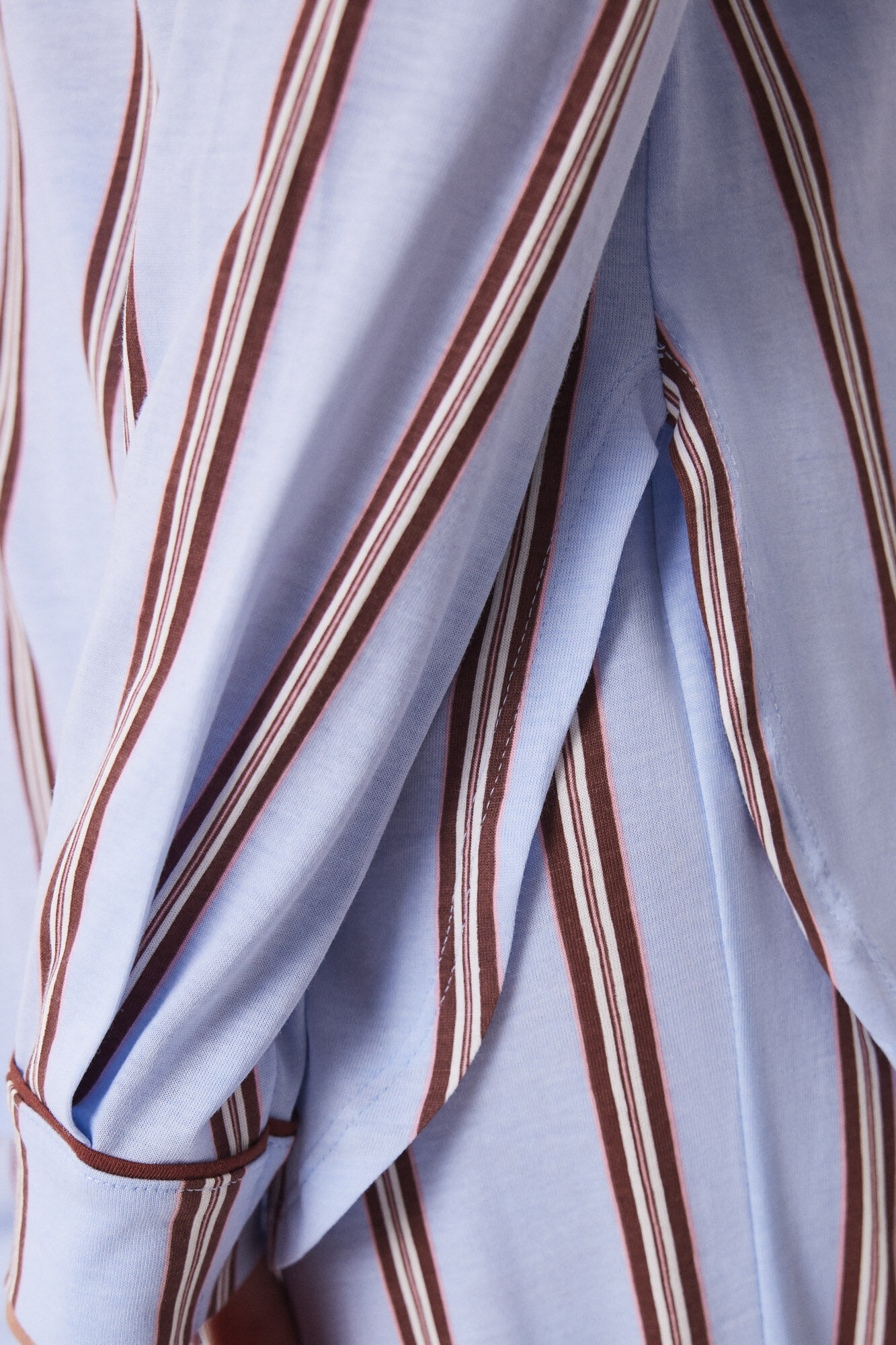 Women'secret Pijama camisera larga 100% algod&oacute;n rayas estampado