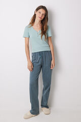 Women'secret Pantal&oacute;n largo 100% algod&oacute;n verde verde