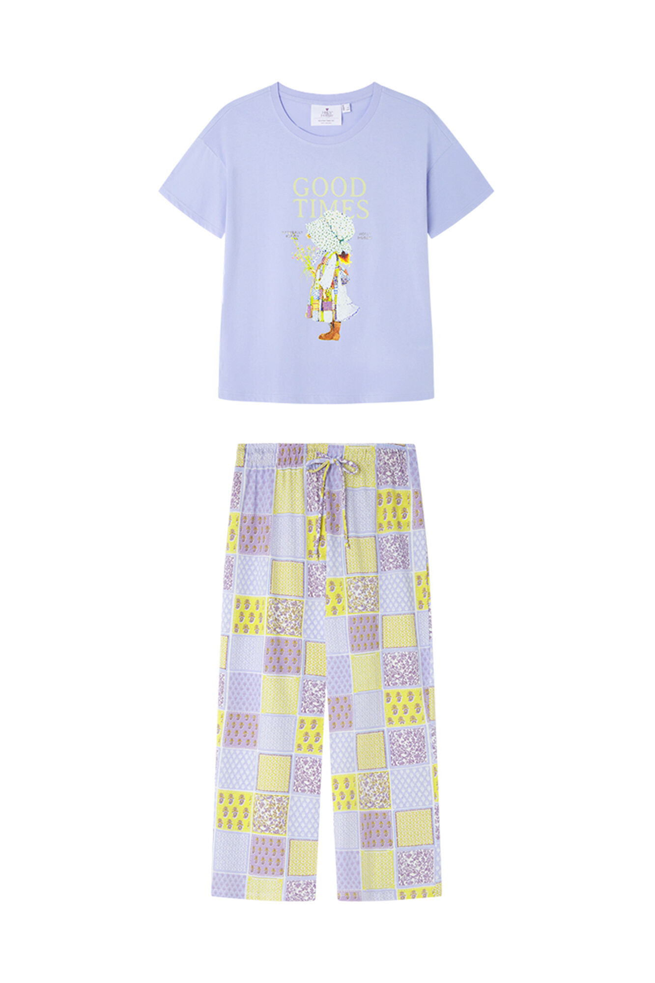 Women'secret Pijama capri 100% algod&oacute;n con estampado "Holly Hobbie" morado/lila