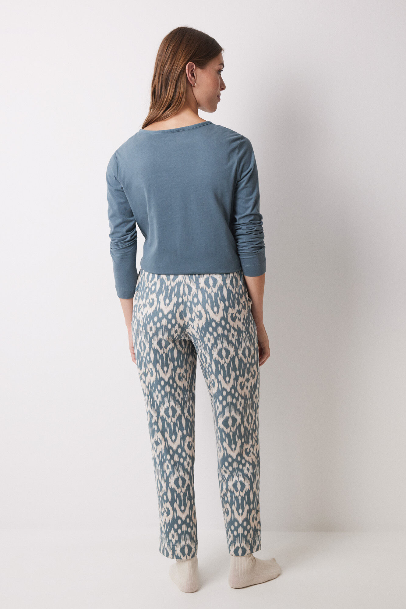 Women'secret Pantal&oacute;n carrot verde supersoft  estampado