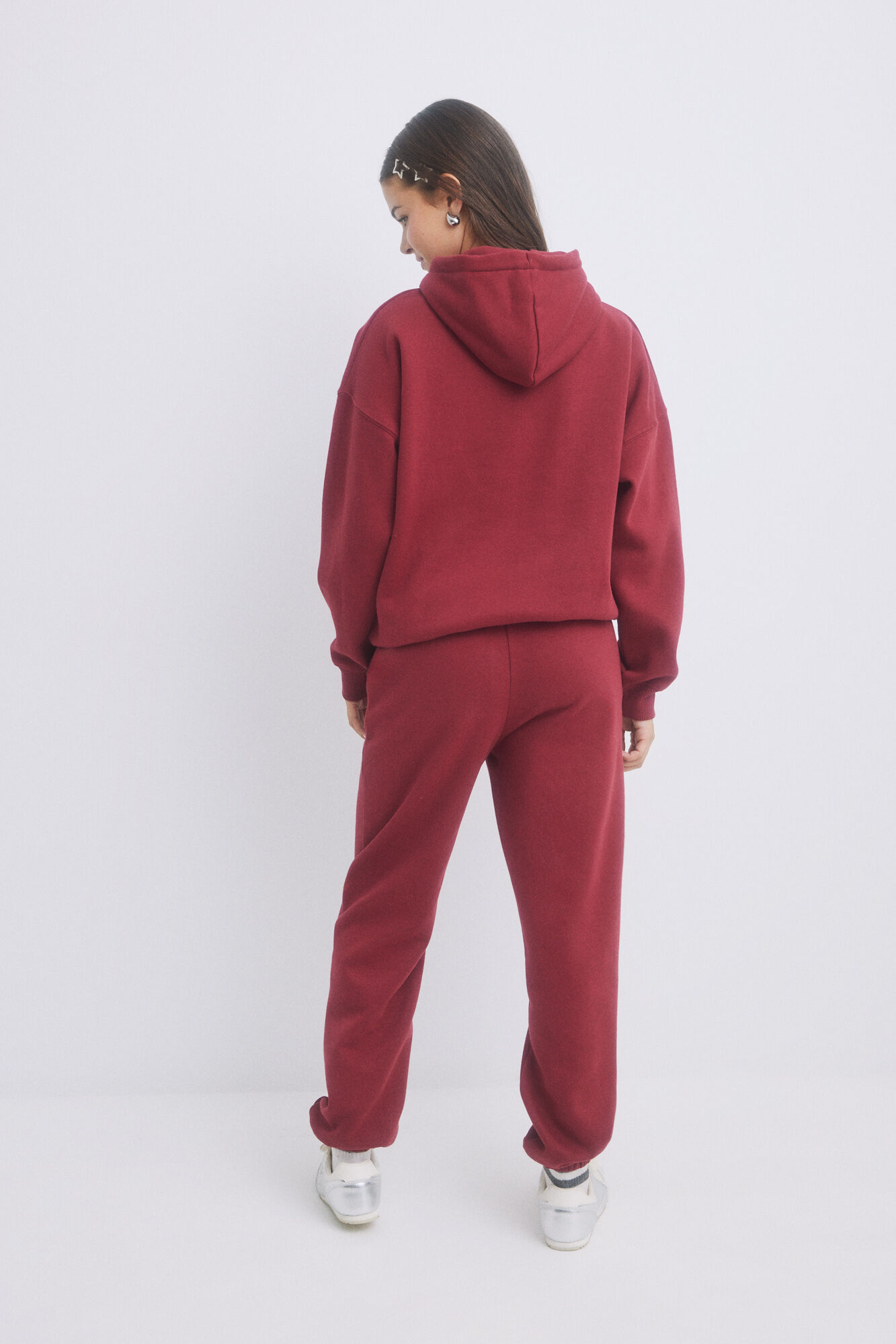 HI&BYE Pantal&oacute;n jogger felpa rojo rojo