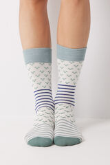 Women'secret Calcetines largos rayas verde verde