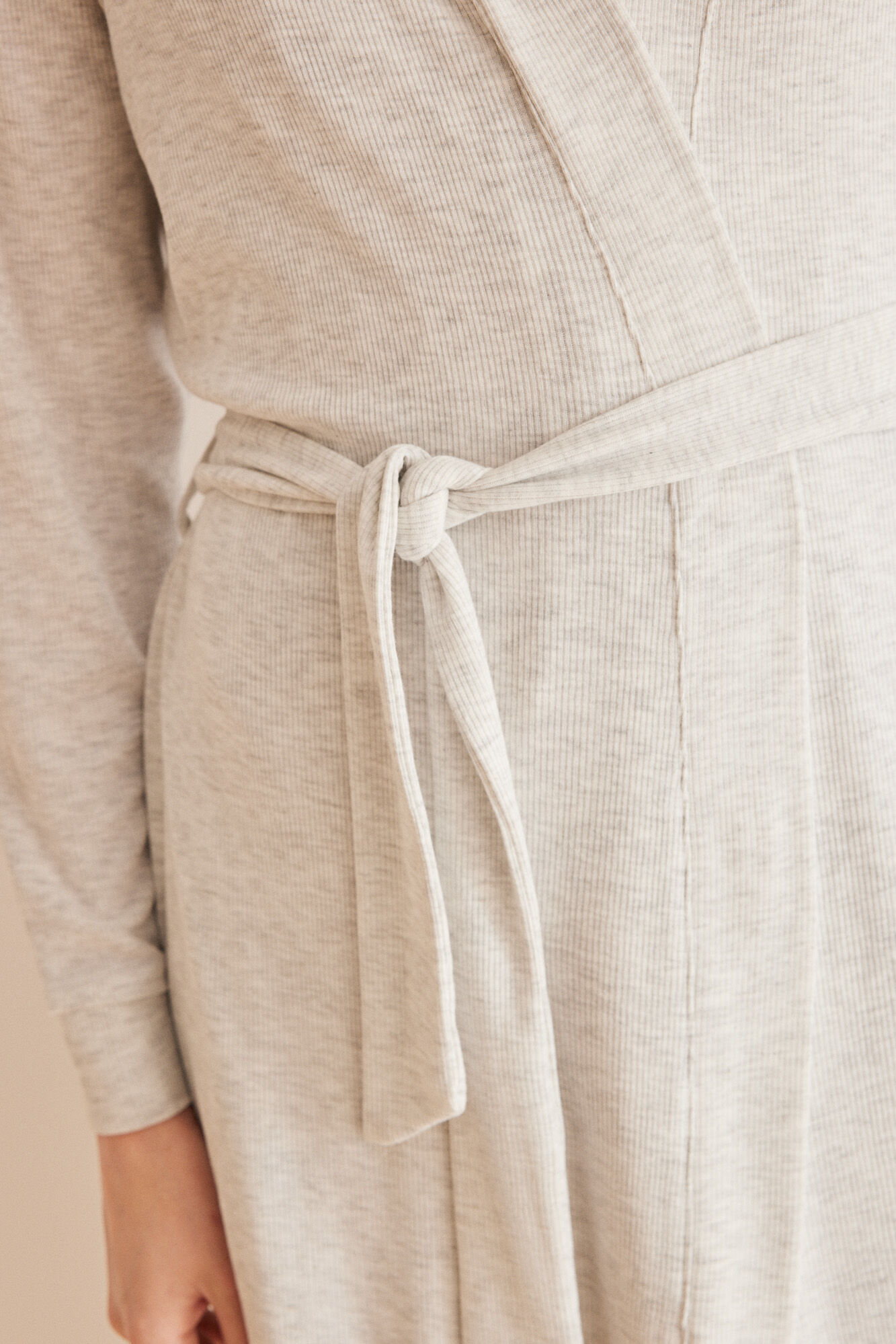 Women'secret Bata midi soft touch gris manga larga  gris