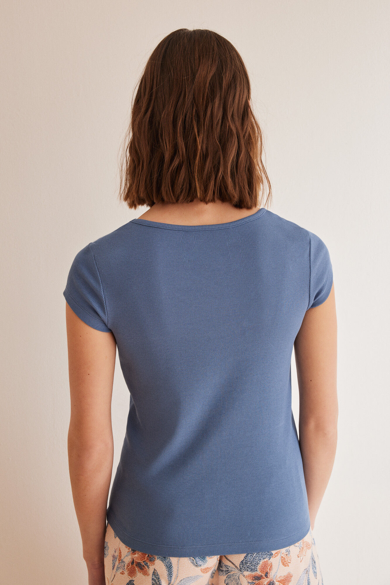 Women'secret Playera algod&oacute;n azul azul