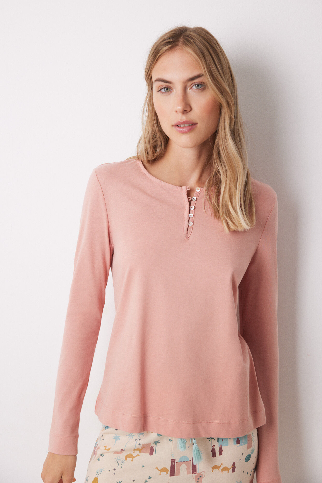 Women'secret Playera manga larga 100% algod&oacute;n naranja