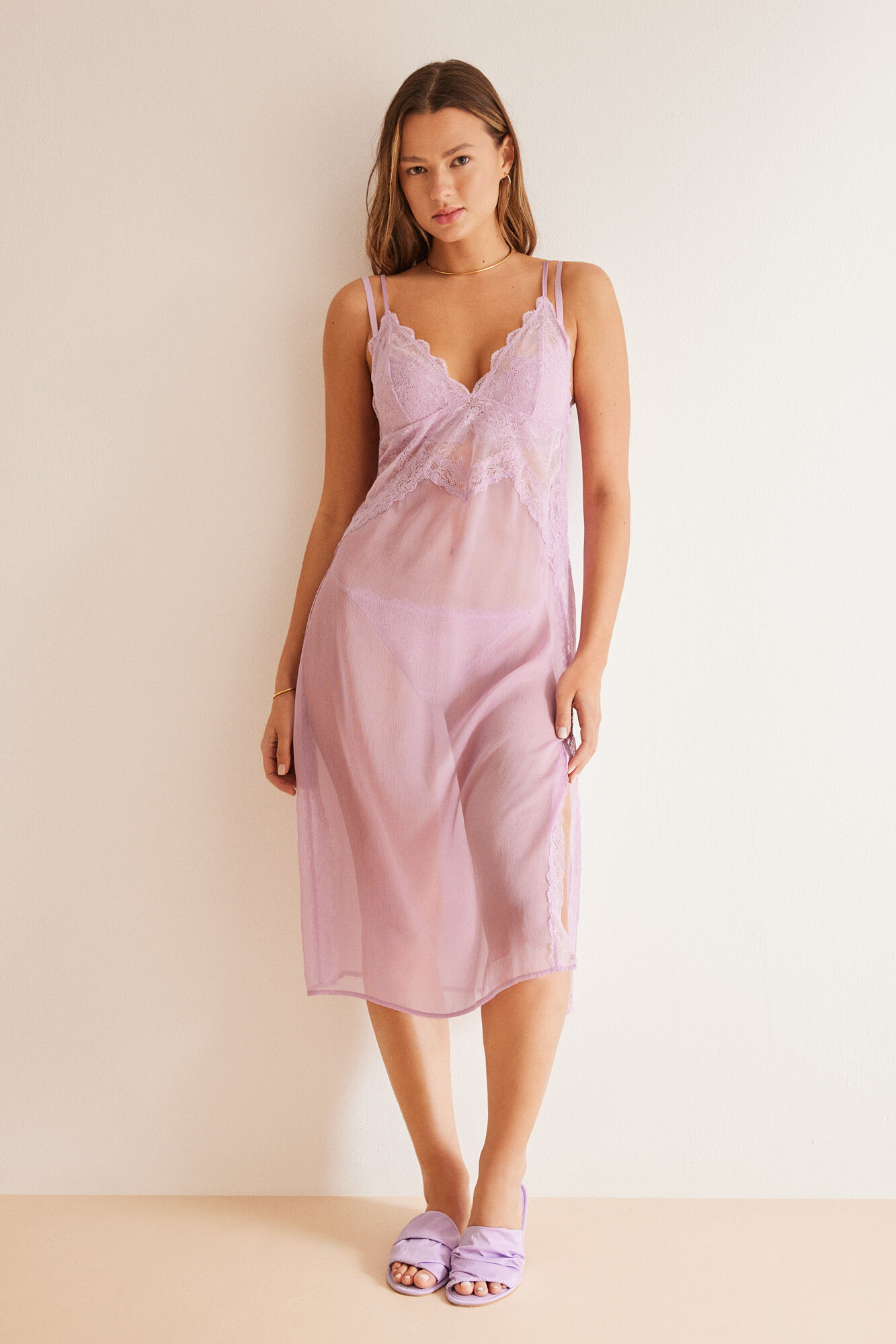 Women'secret Camis&oacute;n encaje lila