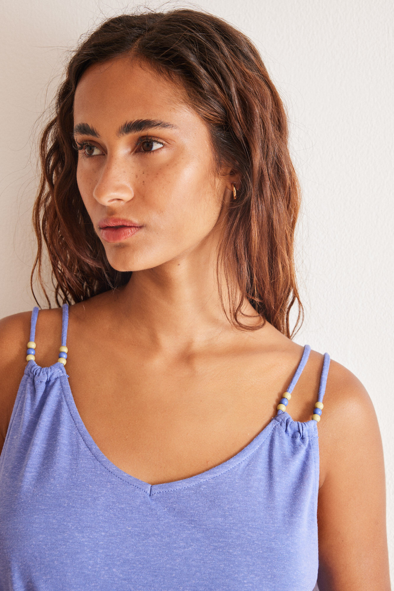 Women'secret Playera azul tirantes 