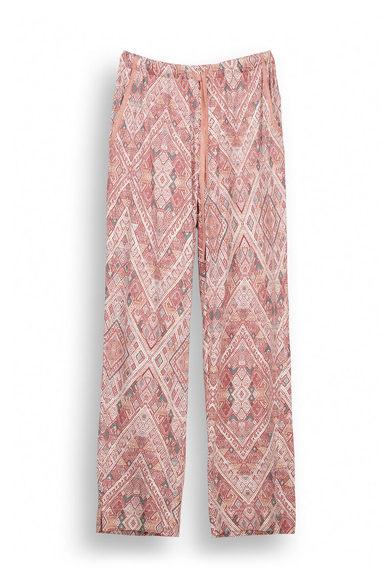 Women'secret Pantal&oacute;n carrot rosa supersoft estampado