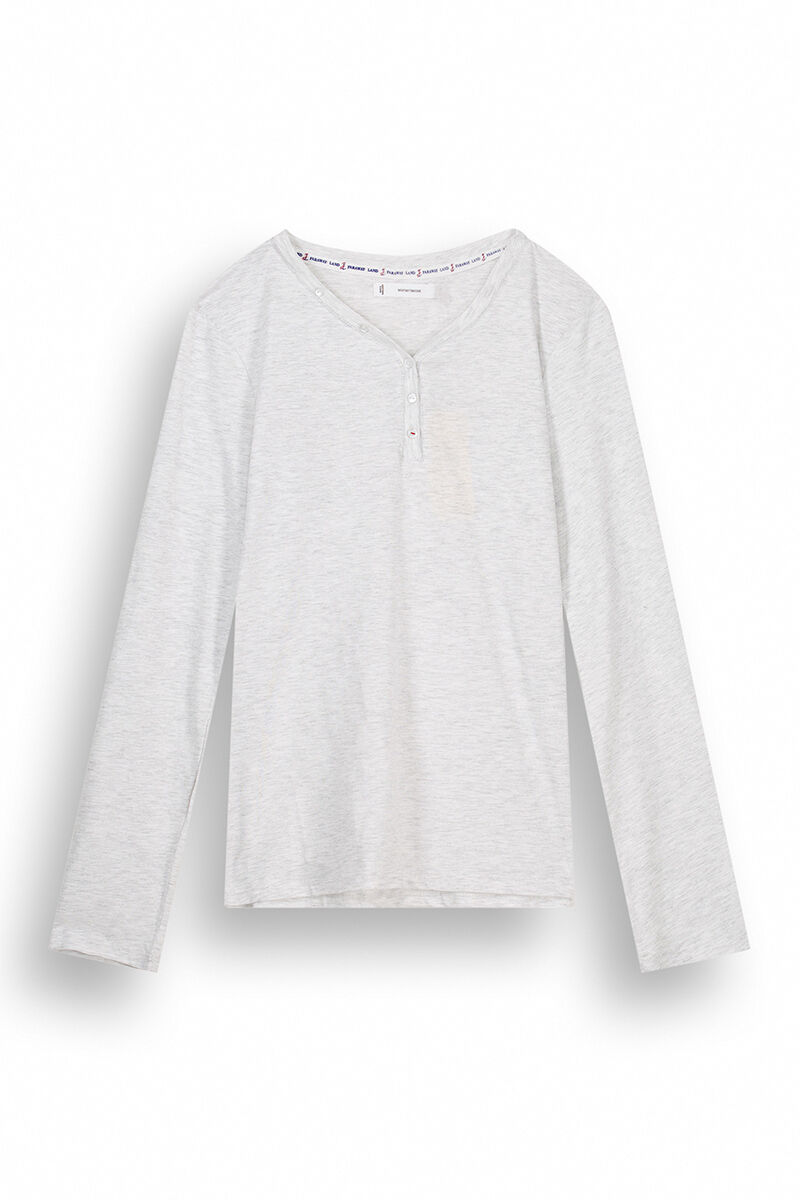 Women'secret Playera algod&oacute;n manga larga gris  gris