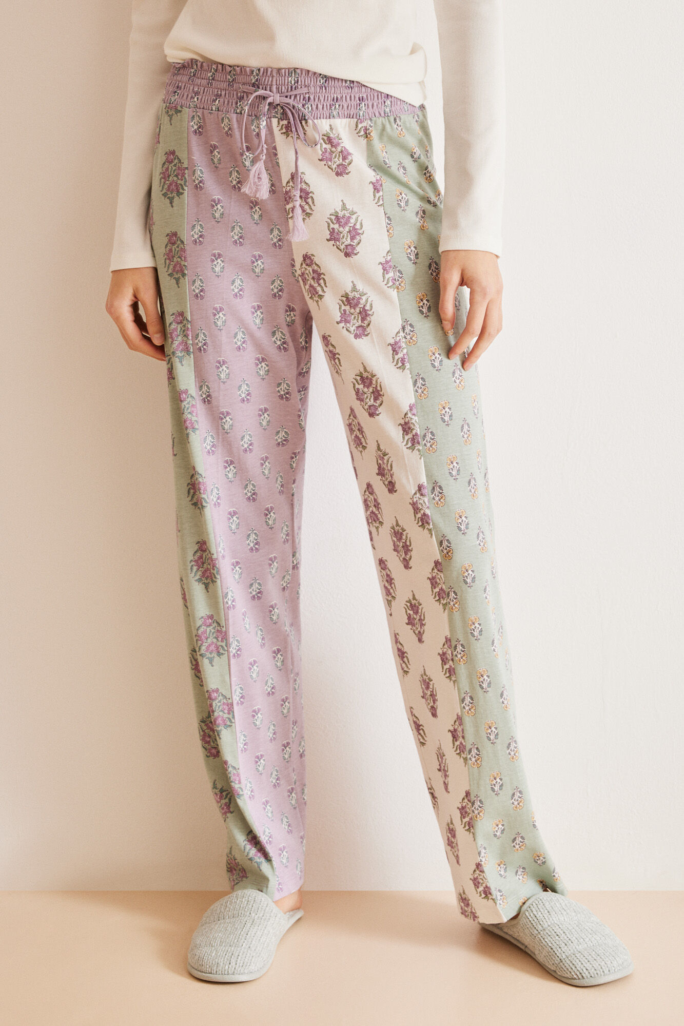 Women'secret Pantal&oacute;n pijama largo 100% algod&oacute;n patchwork