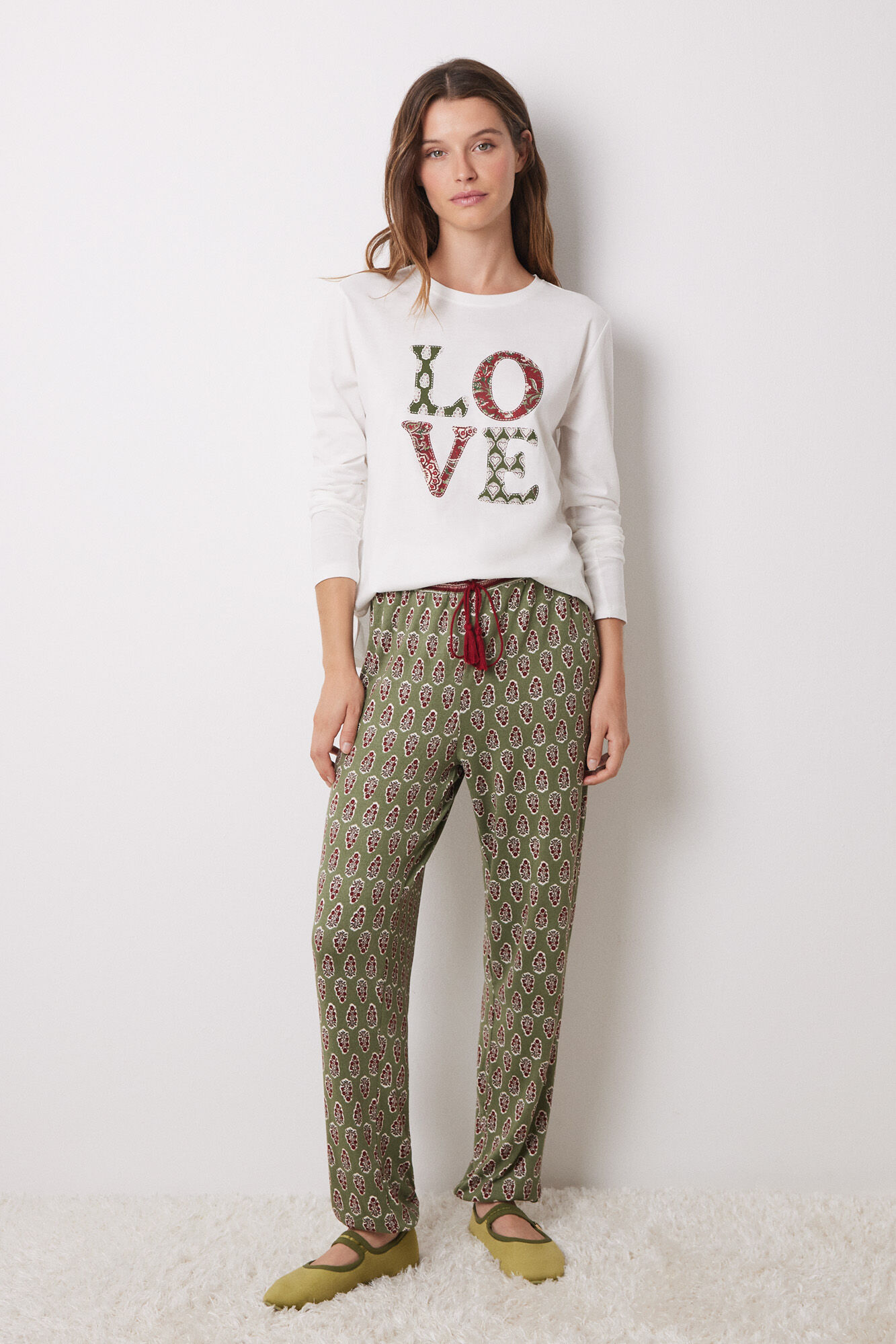 Women'secret Pantal&oacute;n pijama flores supersoft