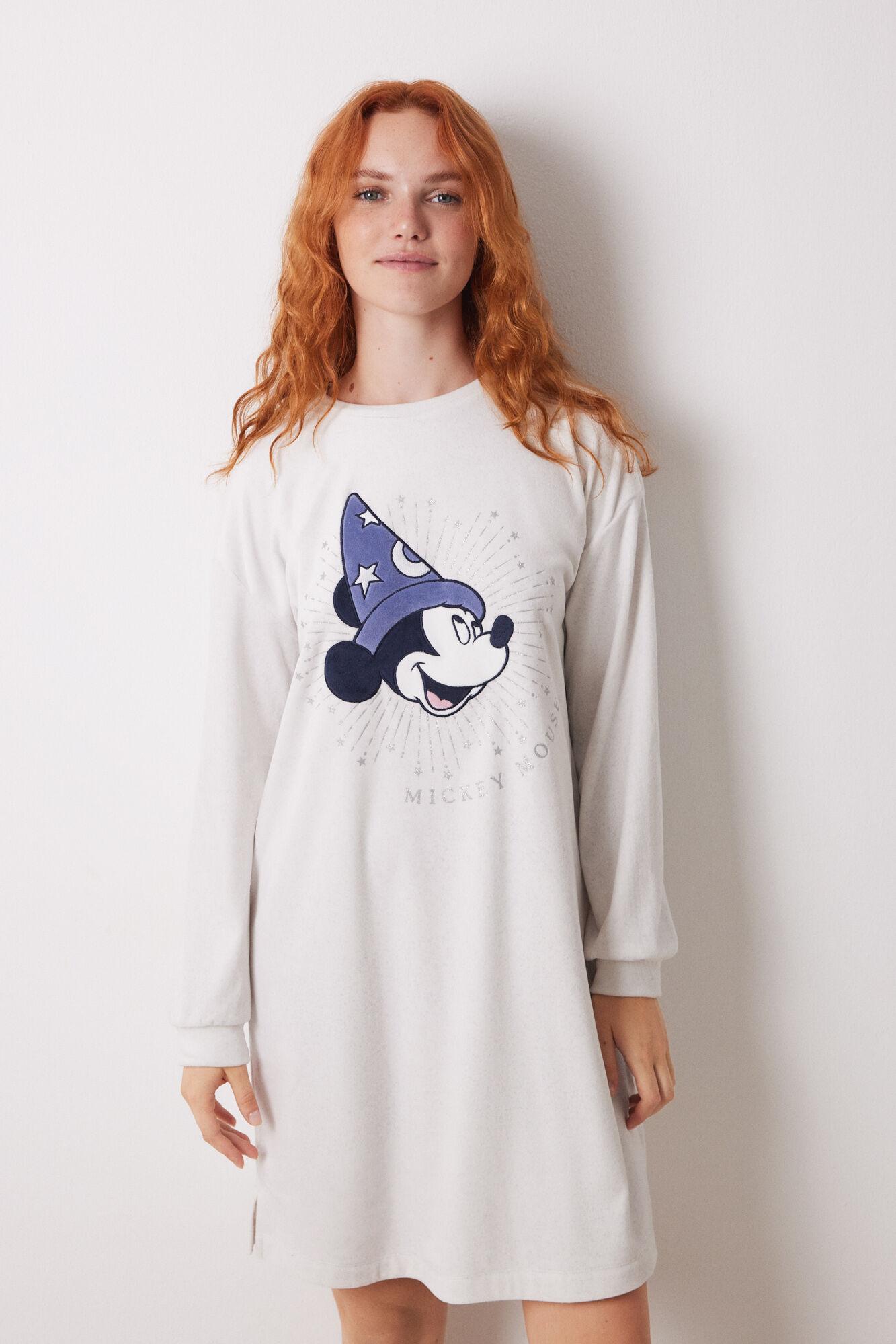 Women'secret Camis&oacute;n corto terciopelo Mickey gris