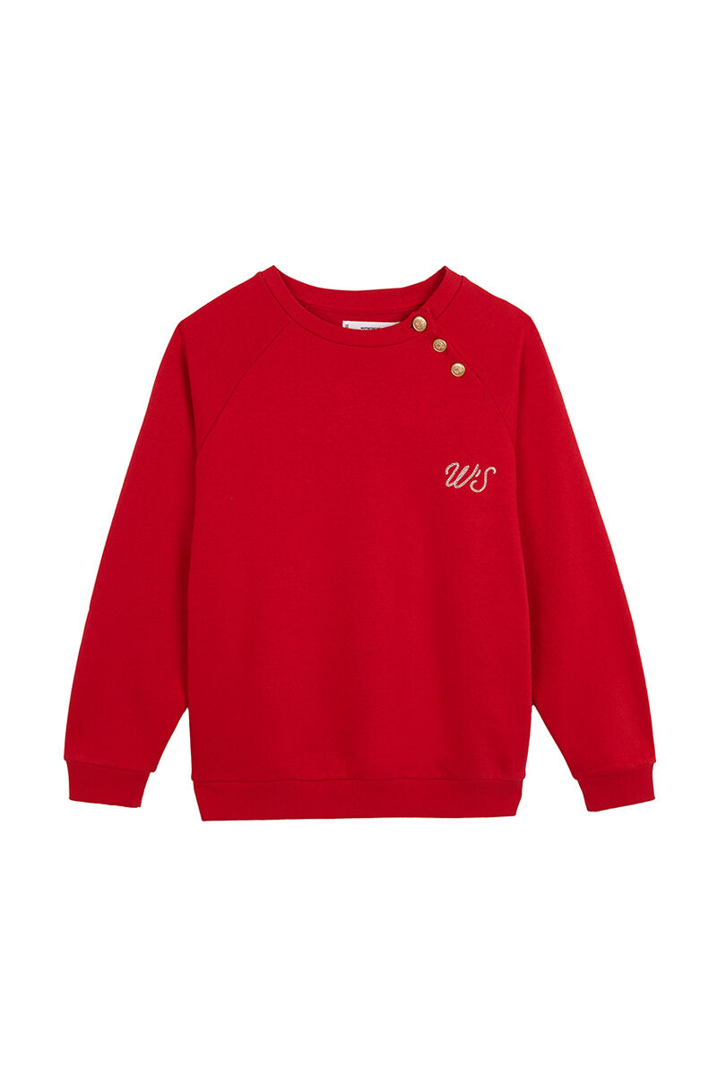 Women'secret Sudadera felpa algod&oacute;n roja rojo