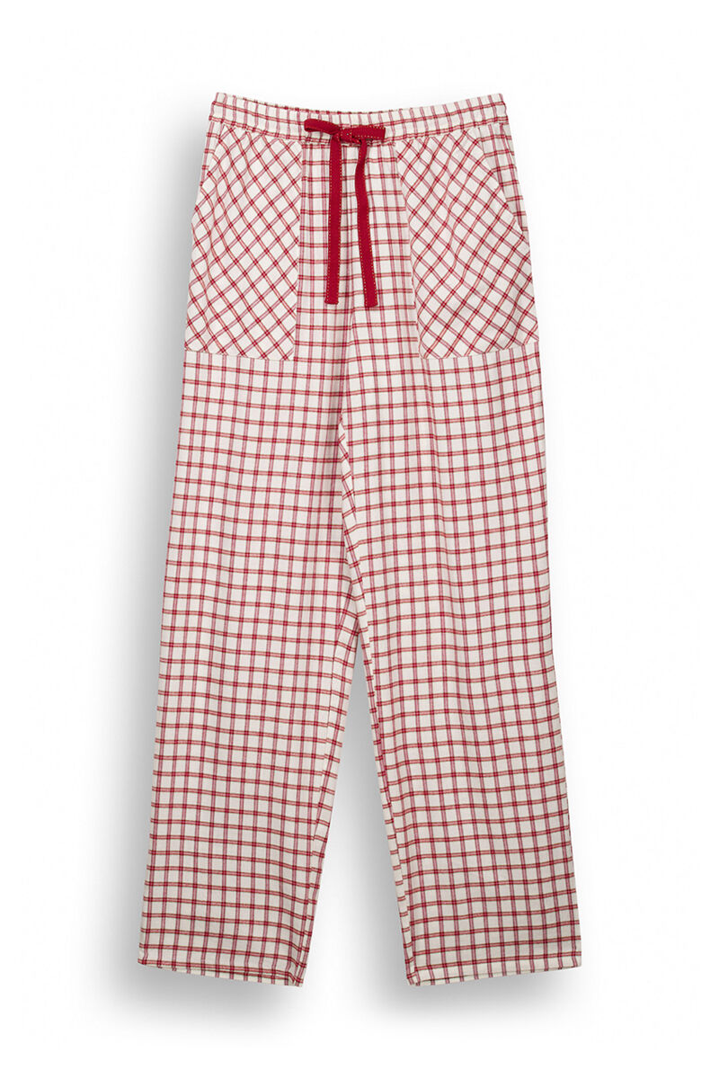 Women'secret Pantal&oacute;n pijama cuadros algod&oacute;n rojo estampado